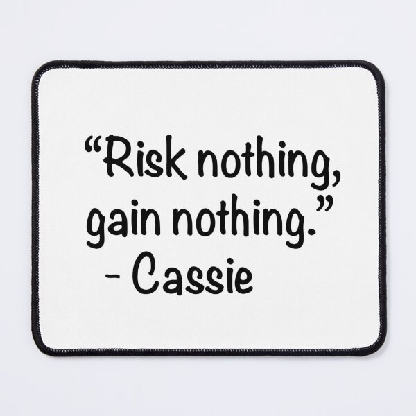 Item preview, Risk Nothing, Gain Nothing- Cassie Quote Purple Hearts Movie  designed and sold by NflixArt.
