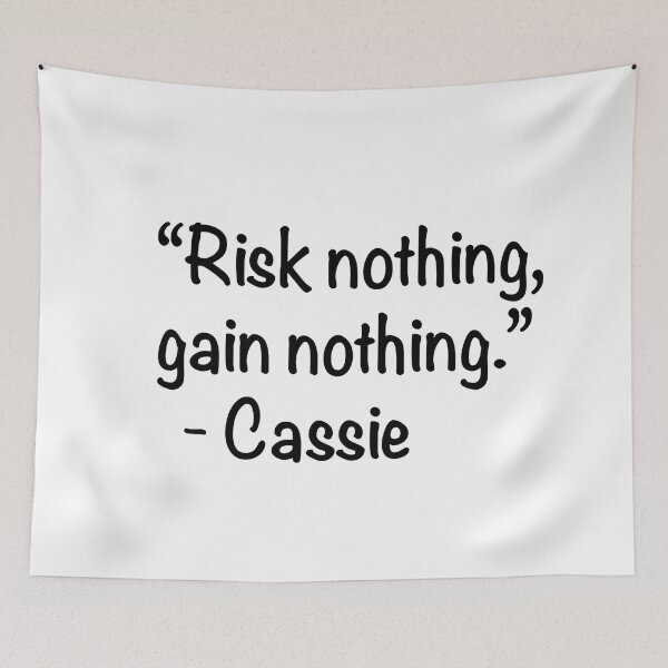 Item preview, Risk Nothing, Gain Nothing- Cassie Quote Purple Hearts Movie  designed and sold by NflixArt.