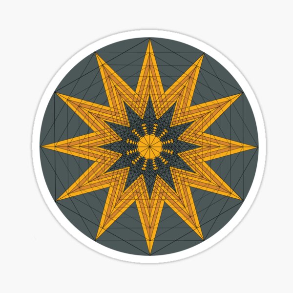Green Sun Sticker