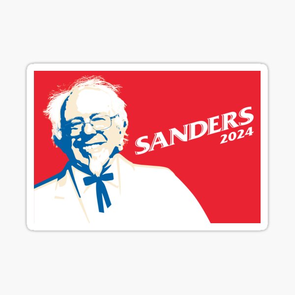 Bernie Sanders 2024 The Colonel Sticker For Sale By Poomshanka   St,small,507x507 Pad,600x600,f8f8f8.u1 