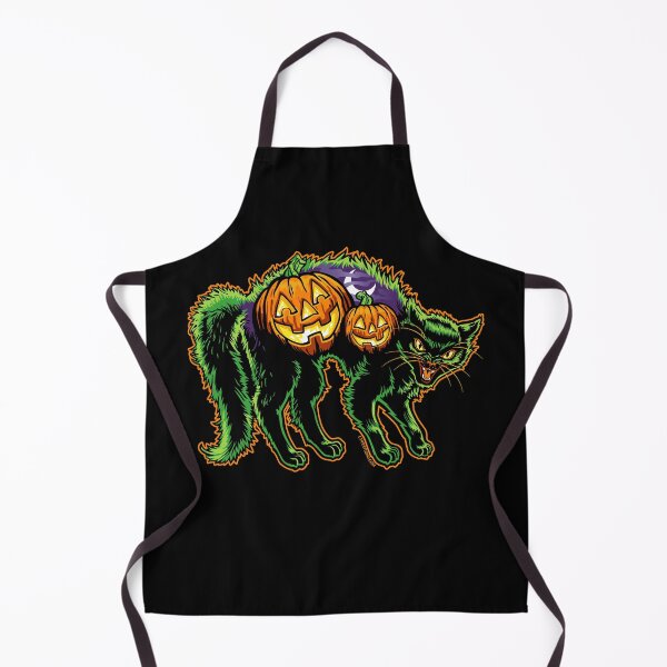 Item preview, Halloween Retro Black Cat and Pumpkins Scene designed and sold by ctkrstudio.