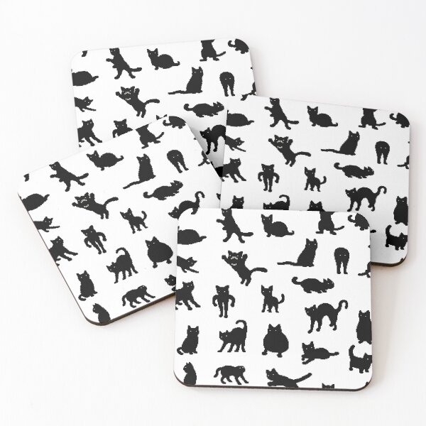 Item preview, Void Cats Pattern (White) designed and sold by Tofu's Pixel Art Store.