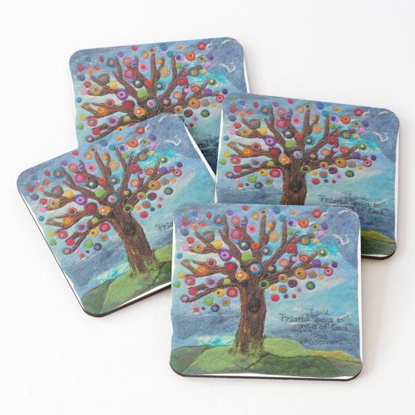 Item preview, Friend,Speak to Me (Colorful Tree Fiber Art) designed and sold by MtnAshFiberArts.
