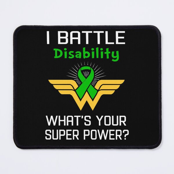 Item preview, I Battle Disability What's Your Super Power Support Disability Warrior Gifts  designed and sold by Sabfit.