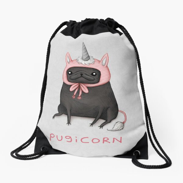 Pugicorn Drawstring Bag