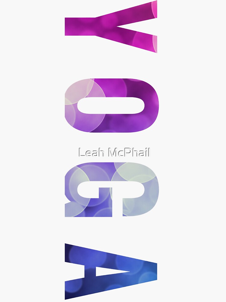 Yoga Bokeh Typography by LeahMcPhail