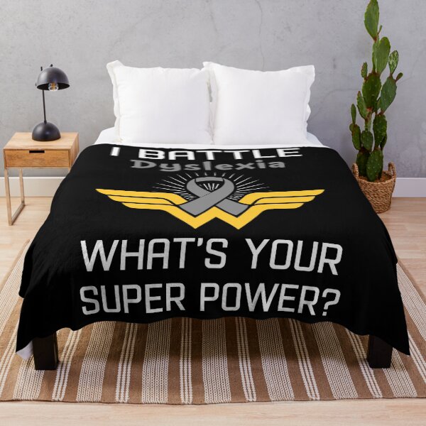 Item preview, I Battle Dyslexia What's Your Super Power Support Dyslexia Warrior Gifts designed and sold by Sabfit.