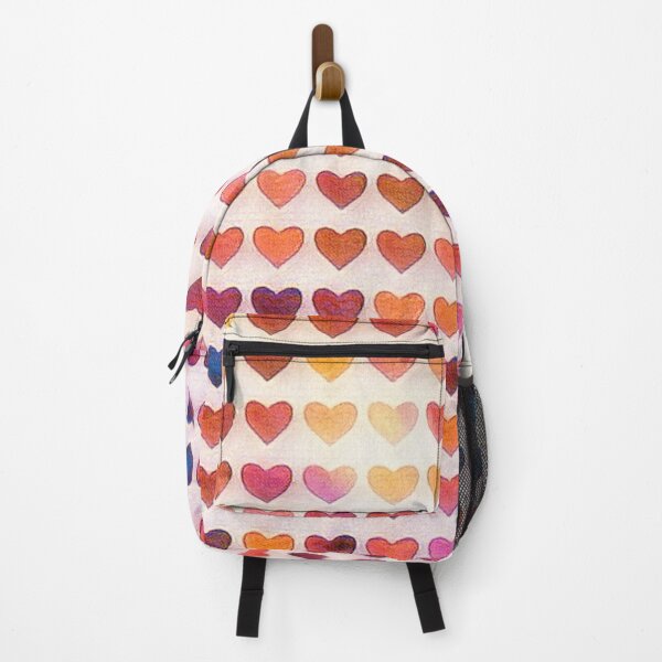 Item preview, Rainbow Hearts Red Blue Orange designed and sold by LaurenWDesigns.