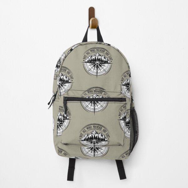 Item preview, Not All Who Wander are Lost Compass and Mountain designed and sold by VinBasis.