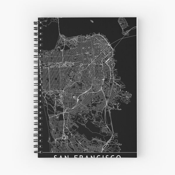 Item preview, San Francisco Black Map designed and sold by multiplicitymap.