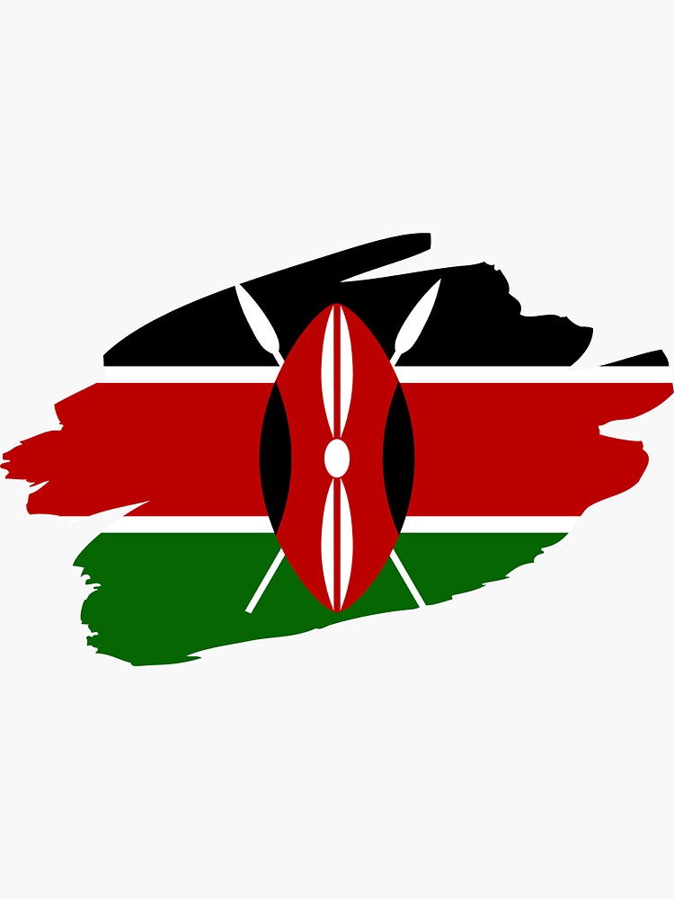 flag-of-kenya-kenyan-flag-sticker-for-sale-by-iloveflags-redbubble