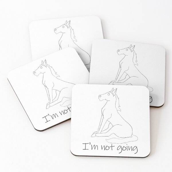 Item preview, I'm Not Going Horse designed and sold by CrazyCatCraft.