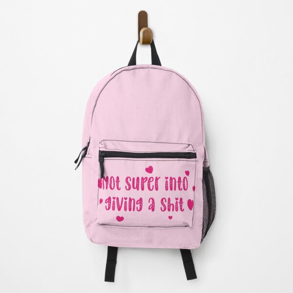 Item preview, Not super into giving a shit funny sarcastic adorable quote kawaii pink aesthetic hearts designed and sold by Novel-ty.