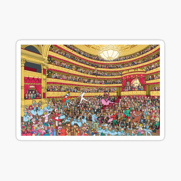 Where's The Elf? - Curtains Up! Sticker