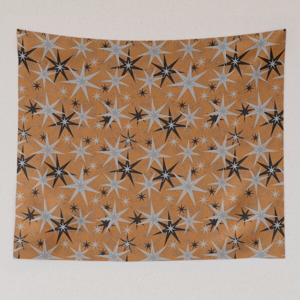 Item preview, Seven pointed stars on Orange designed and sold by DelynCreates.