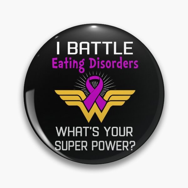 Item preview, I Battle Eating Disorders What's Your Super Power Support Eating Disorders Warrior Gifts  designed and sold by Sabfit.