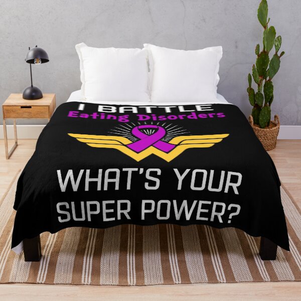 Item preview, I Battle Eating Disorders What's Your Super Power Support Eating Disorders Warrior Gifts  designed and sold by Sabfit.