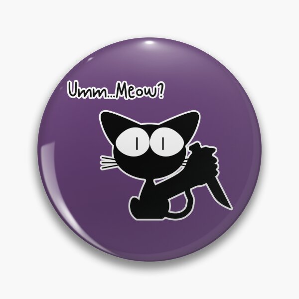 Item preview, Funny - Cat with a Knife Print Purple designed and sold by INSOMNIAC101.