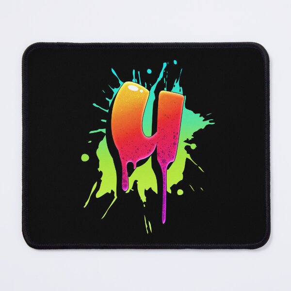 Item preview, Graffiti Letters U Letter Colorful Paint Splash Style designed and sold by ToTheNextLetter.