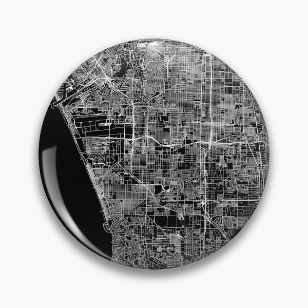 Item preview, Mapa negro de Los Ángeles designed and sold by multiplicitymap.
