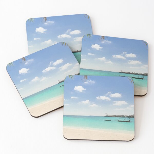 Item preview, Tropical White Sandy Beach - Watercolour Style designed and sold by WWWC2288.