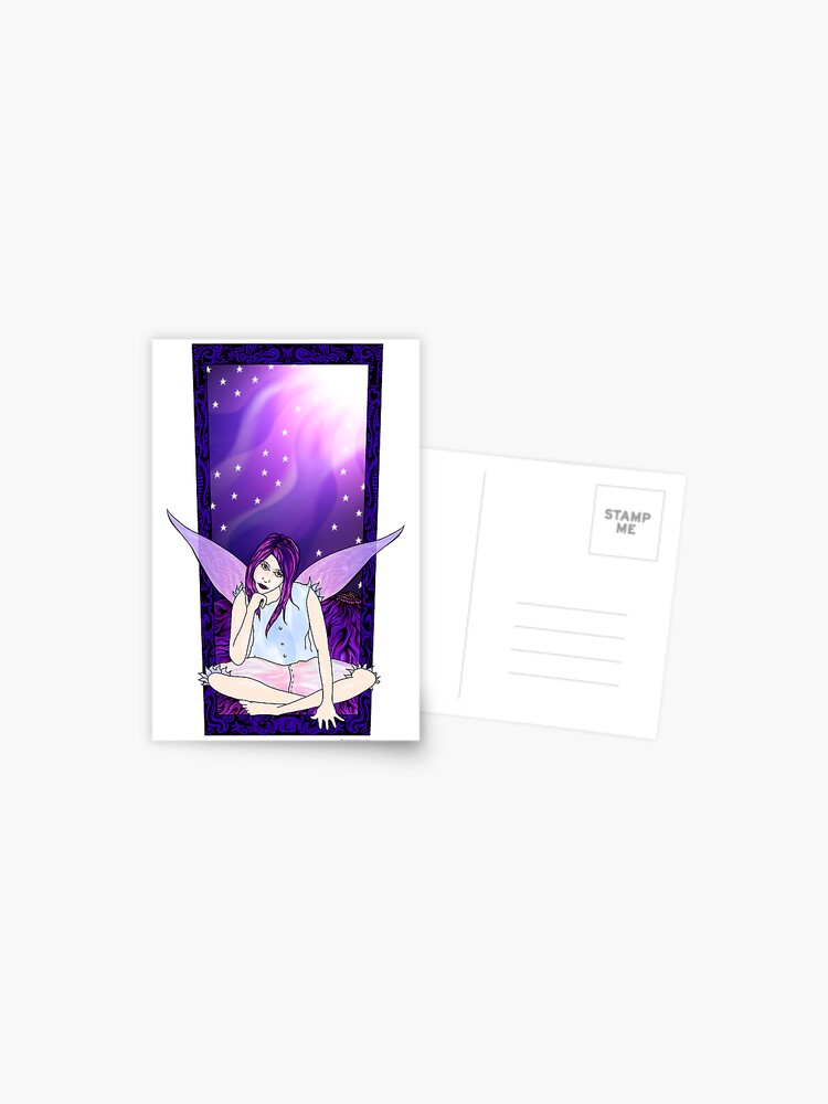 Thumbnail 1 of 2, Postcard, the long lost faces fairy designed and sold by sadmachine.