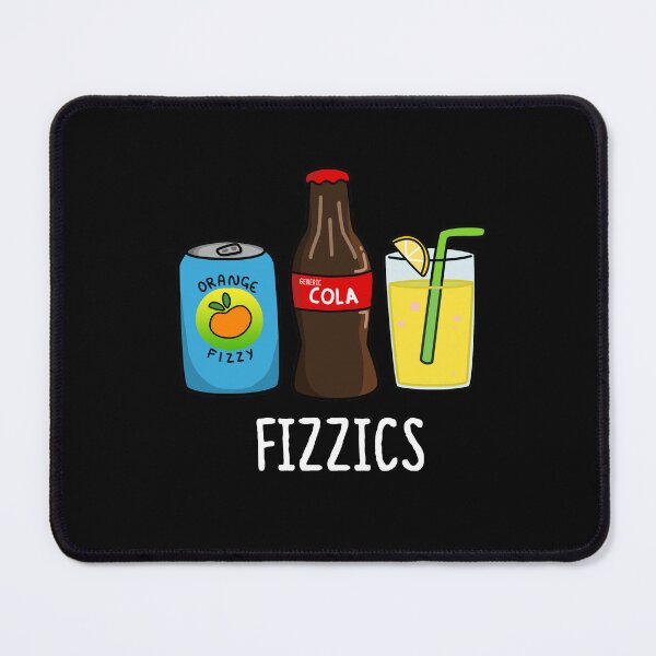 Item preview, Fizzics Funny Fizzy Cola Drinks Puns (Dark BG) designed and sold by punnybone.
