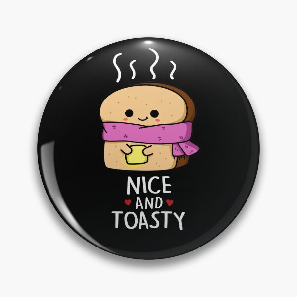 Item preview, Nice And Toasty Funny Toast Puns (Dark BG) designed and sold by punnybone.