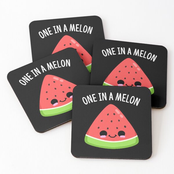 Item preview, One In A Melon Funny Watermelon Puns (Dark BG) designed and sold by punnybone.