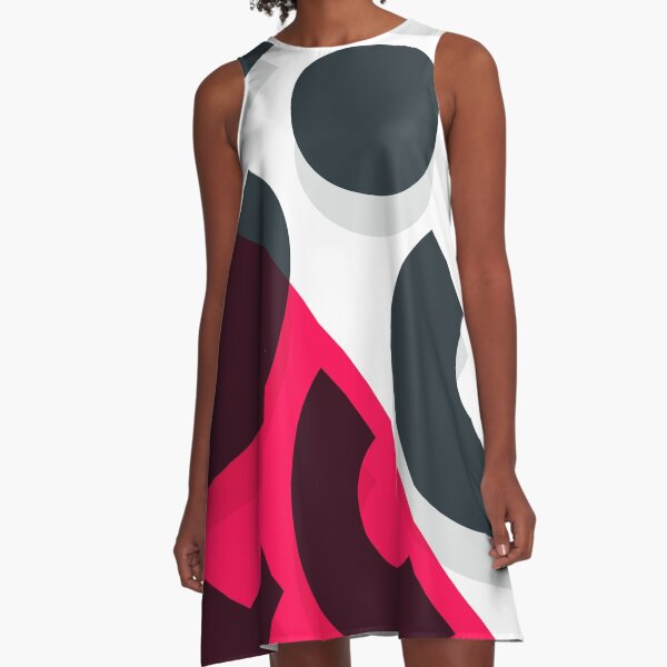 Minimal Abstract Art Pattern Geometric A-Line Dress
