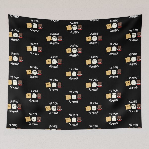Item preview, The Smore The Merrier Funny Smore Puns (Dark BG) designed and sold by punnybone.