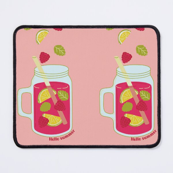 Item preview, Drink in a jar raspberry lemon mint hello summer beverage designed and sold by Novel-ty.