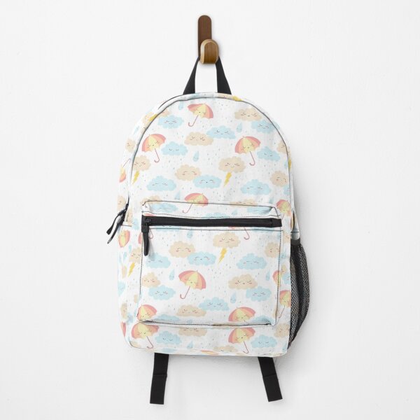 Item preview, Cute cartoon clouds, umbrellas and raindrops print designed and sold by DarianaArt.