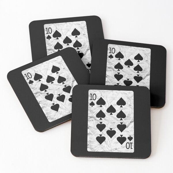 Item preview, Playing Cards 10 of Spades (distressed design) designed and sold by siggyspatsky.