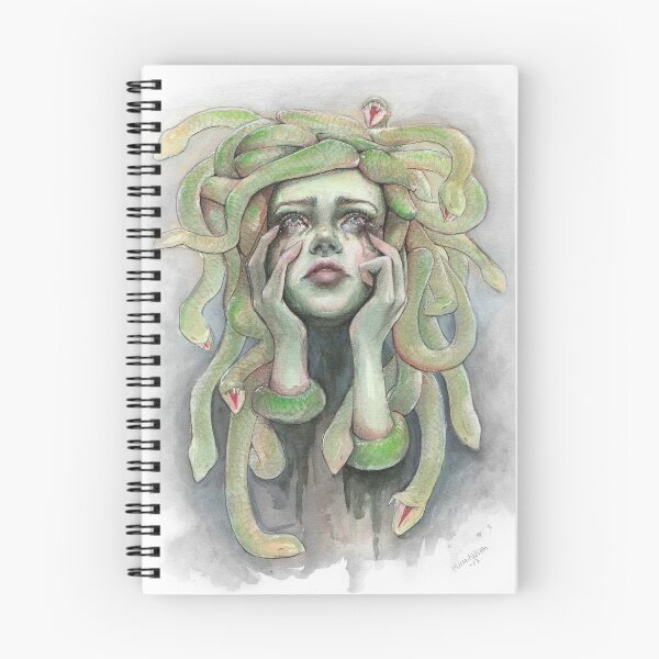 Item preview, "Medusa" portrait illustration designed and sold by Alicia Nilsson.