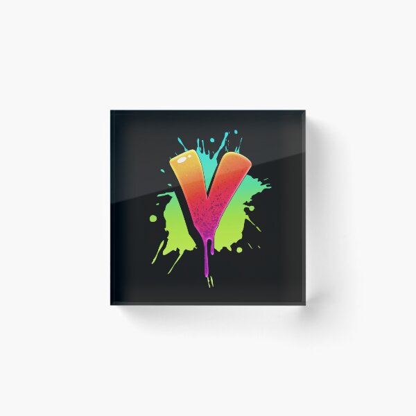 Item preview, Graffiti Letters V Letter Colorful Paint Splash Style designed and sold by ToTheNextLetter.
