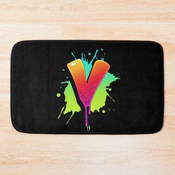 Item preview, Graffiti Letters V Letter Colorful Paint Splash Style designed and sold by ToTheNextLetter.