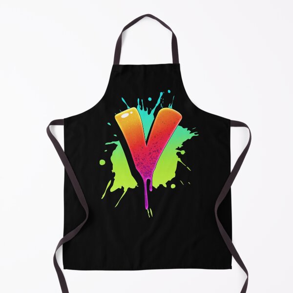 Item preview, Graffiti Letters V Letter Colorful Paint Splash Style designed and sold by ToTheNextLetter.