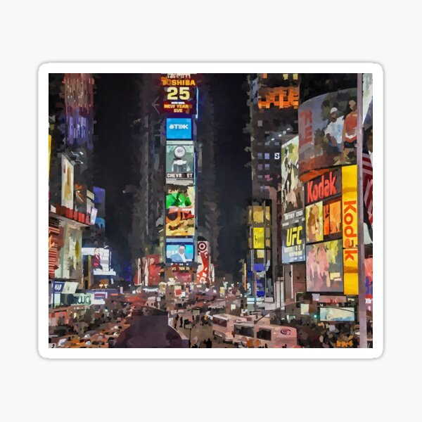 Item preview, Times Square Lights of New York - Watercolour Style designed and sold by WWWC2288.