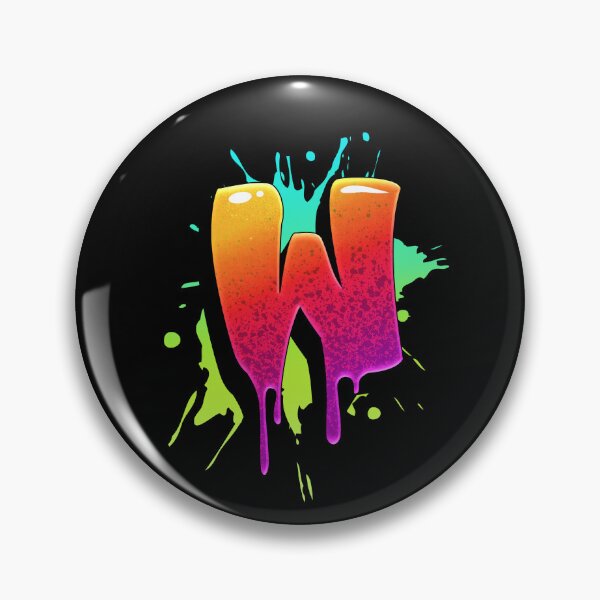 Item preview, Graffiti Letters W Letter Colorful Paint Splash Style designed and sold by ToTheNextLetter.