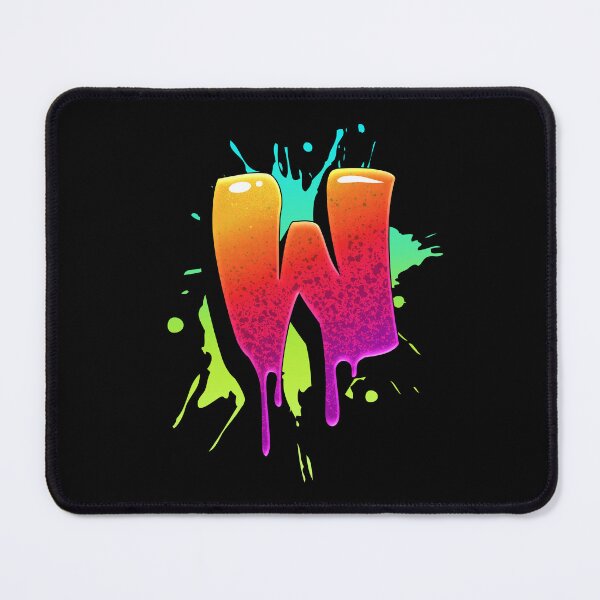 Item preview, Graffiti Letters W Letter Colorful Paint Splash Style designed and sold by ToTheNextLetter.