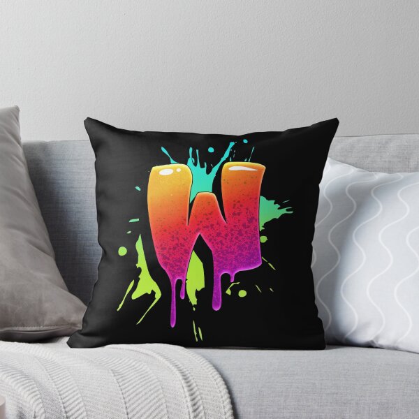 Item preview, Graffiti Letters W Letter Colorful Paint Splash Style designed and sold by ToTheNextLetter.