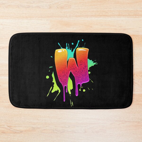 Item preview, Graffiti Letters W Letter Colorful Paint Splash Style designed and sold by ToTheNextLetter.