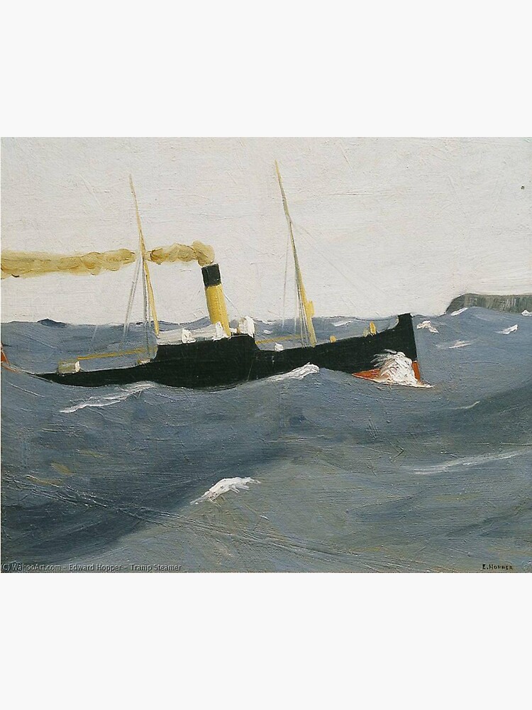 "Tramp Steamer by Edward Hopper " Sticker for Sale by