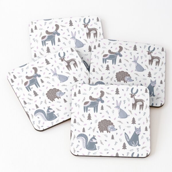 Item preview, Forest Animal Pattern in Pastel designed and sold by CherieTree.