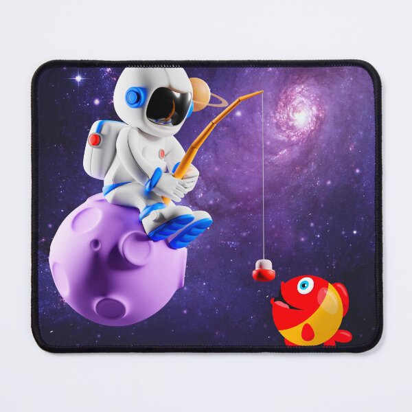 Item preview, The fishing astronaut designed and sold by ApurwaArtShop.