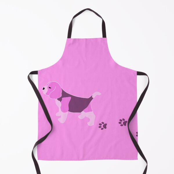 Item preview, Pink Beagle Dog with Muddy Pawprints in Monochrome Pink color Palette designed and sold by CreateShape.