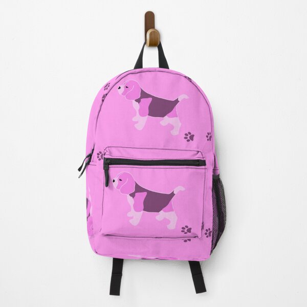 Item preview, Pink Beagle Dog with Muddy Pawprints in Monochrome Pink color Palette designed and sold by CreateShape.