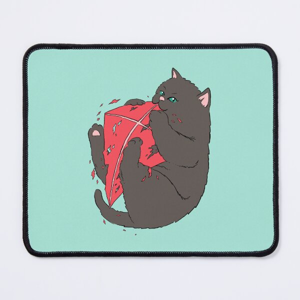 Item preview, Cat & Kite (Grey Cat & Pink Kite) designed and sold by breathlessmouse.