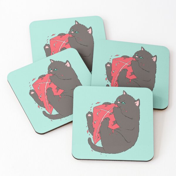 Item preview, Cat & Kite (Grey Cat & Pink Kite) designed and sold by breathlessmouse.